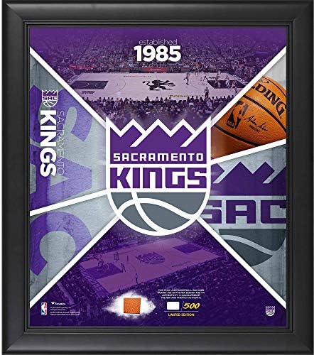 Sacramento Kings Keretes 15 x 17 Csapat Hatása Kollázs egy Darab Játék-Kosárlabda - Limitált 500 - NBA Játék Használt Kosárlabda