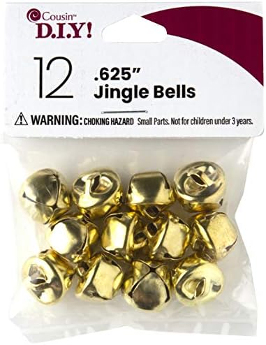 Unokatestvére DIY Arany Jingle Bells .625 es, 12-es Csomag