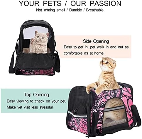 Kisállat Szállító Rózsaszín Disznó Állat Művészeti Vonal Puha Oldalú Pet Travel Fuvarozók számára a Macskák,Kutyák, Kiskutya,