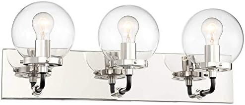 Possini Euro Design Fairling Modern Ipari Fali Lámpa Csiszolt Nikkel Vezetékes 24 Széles 3-Light Lámpatest Szerelhető Hajlított