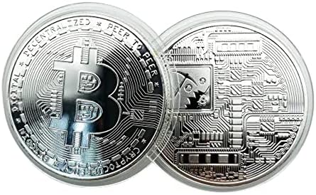 Bitcoin-BTC, Ezüst Gyűjthető Crypto Érme