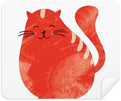 Narancs Parittya Kövér Macska Állat Akvarell tisztítókendővel Képernyő Tisztító 2db Velúr Szövet