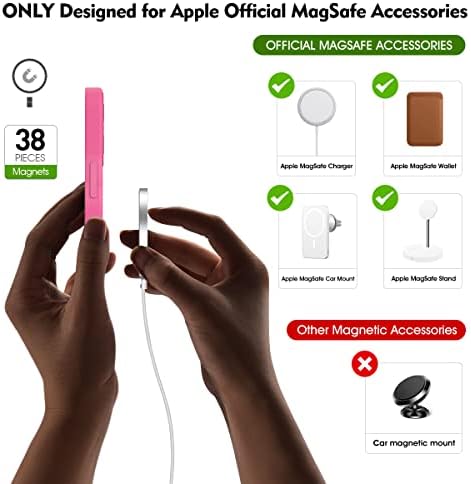 licheers Tervezett iPhone 12 Pro Max Esetben-6.7 hüvelyk Kompatibilis MagSafe Vezeték nélküli Töltés, Folyékony Szilikon
