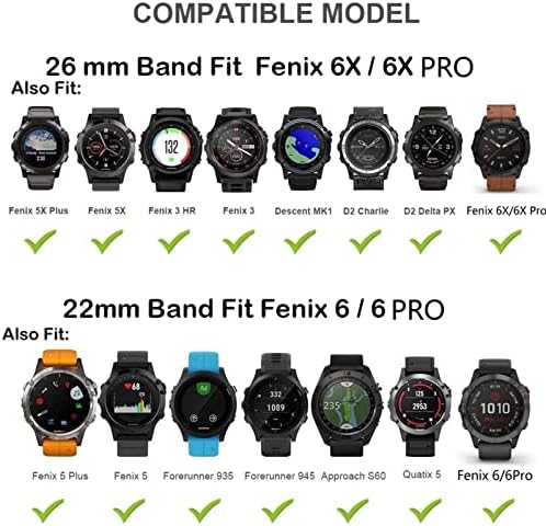 SKM Sport Bőr Watchband Szíj, a Garmin Fenix 6X 6 Pro 5X 5 + 3 HR 935 945 22 26mm EasyFit gyorskioldó Okos karkötő (Szín