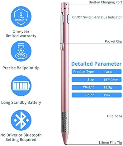 Stylus Ceruza Samsung Galaxy S23 Ultra Toll,Minilabo érintőképernyők Aktív Stylus Digitális Toll 1,5 mm-es Ultra Finom Tipp
