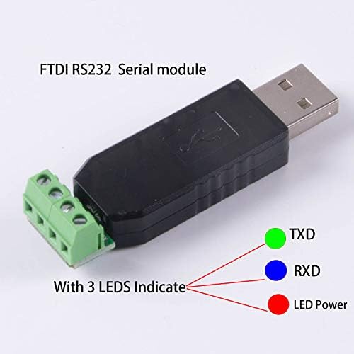 USB-RS232 Soros Adapter 4 Pin-kód Terminál Blokk TXD RXD GND TVK Bekötés a FTDI Chip Támogatja a Windows XP/Android/Window7/8/10/Mac