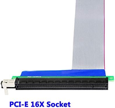 CERRXIAN PCI-e PCI Express 16X Női 4X Férfi Kelő Bányászati Hosszabbító Kábel 14 cm(16-4x)
