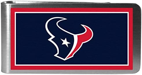 Siskiyou Sport NFL Houston Texans Bőr Bi-szeres Tárca & Szín pénzcsipesz, Fekete, Egy Méret