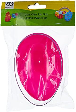 Óriás Világos Felső Rózsaszín Alsó Műanyag Húsvéti Tojás 5.1 Cm