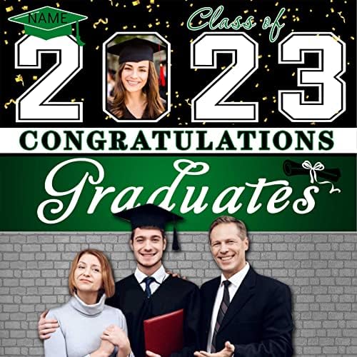 Egyéni Érettségi Hátteret Banner Zöld Nagy Congrats Grad Parti Kellékek Dekoráció, Fotózás Hátteret 2023 Érettségi Buli