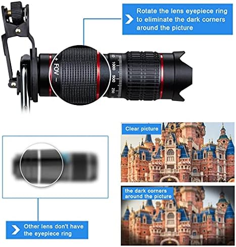 WSSBK Távcső Zoom Objektív, Makró Széles Halszem Objektív HD Telefon Kamera Lencse Kit Távoli Állvány