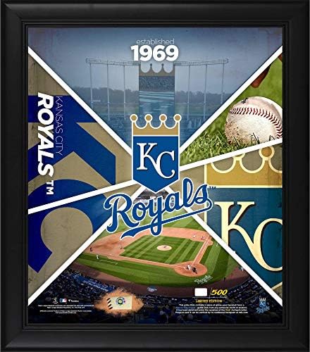 Kansas City Royals Keretes 15 x 17 Csapat Hatása Kollázs egy Darab Játék-Baseball - Limitált 500 - MLB Baseball Játék, Használt