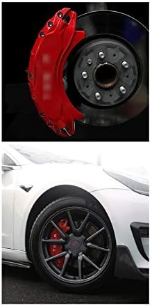 SXGJQ Féktárcsa Kiterjed 4db Féknyereg Fedezze Alkalmas Tesla Model 3-18 Inch / 19 Hüvelyk Autó Módosítás Sportos Kiegészítők